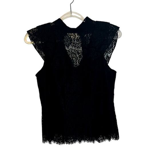 Black Lacey Crochet Top 6 - Picture 1 of 3
